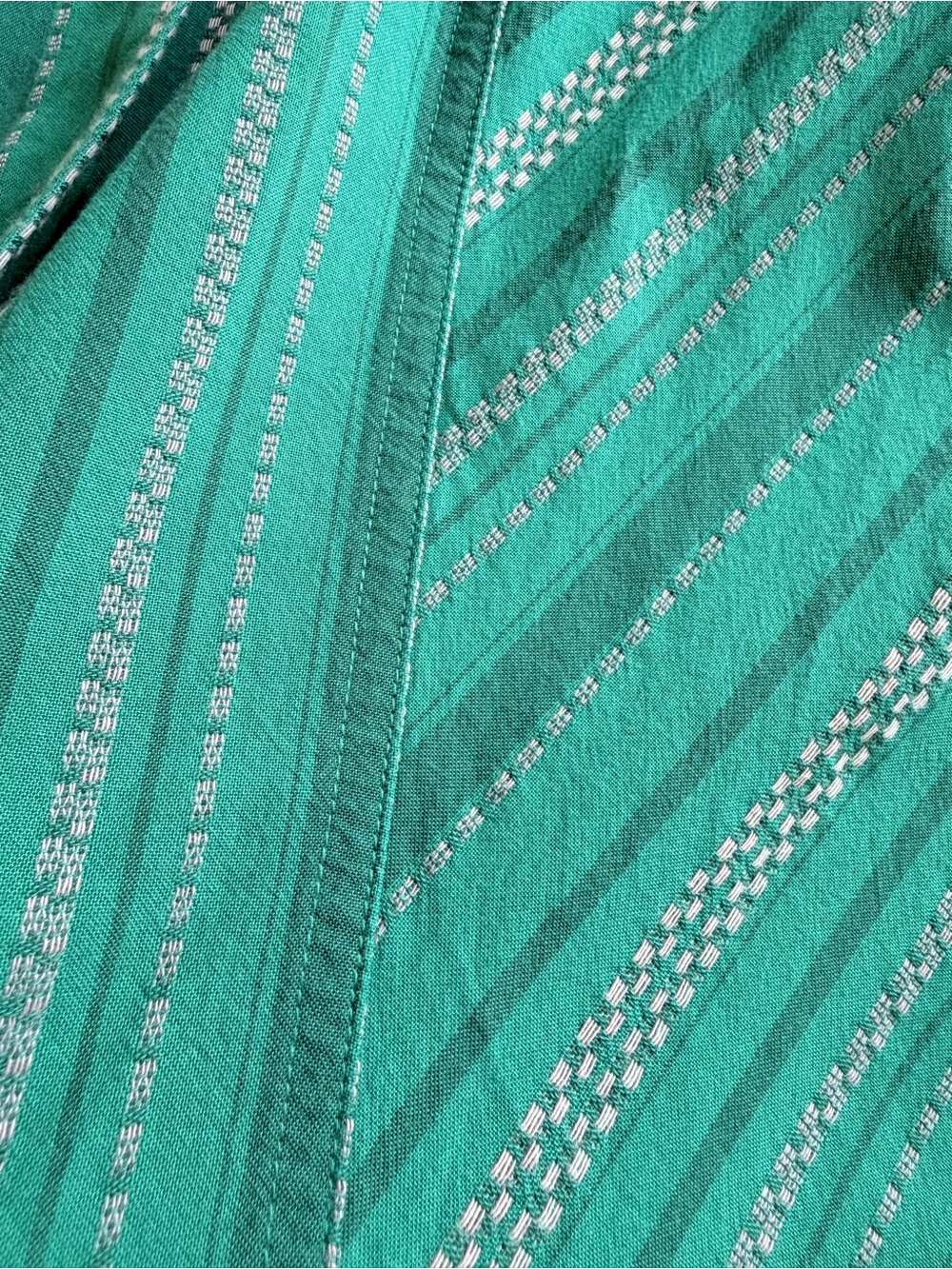 J. Jill Dobby Dress Green Striped Button Front Maxi Dress XS - Picture 14 of 15
